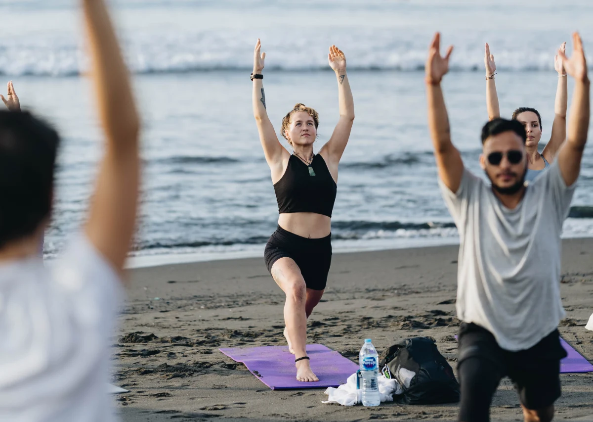 Students practicing yoga at Vinyasa Yoga Academy Bali
