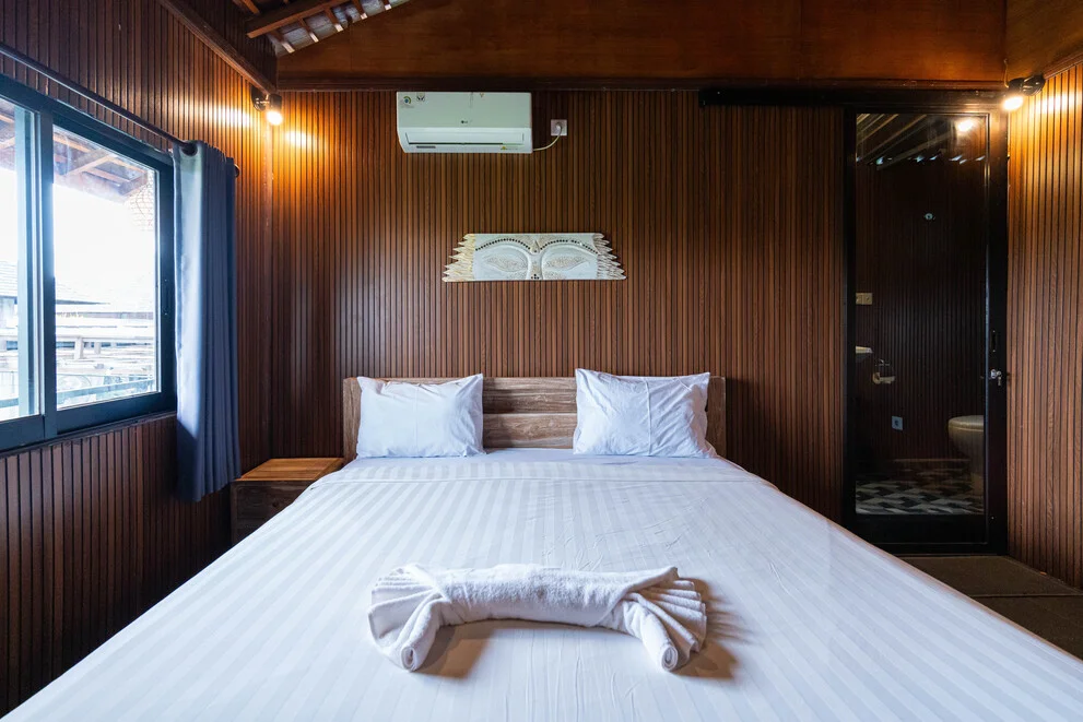 Four-bed shared room at our Bali campus
