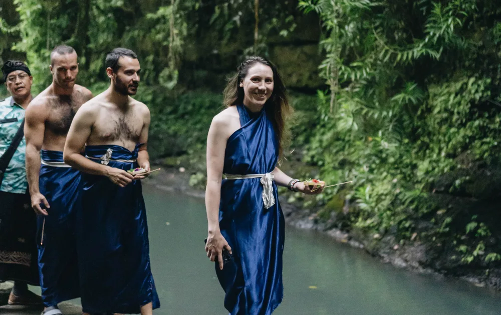 Yoga Retreat in Bali morning practice