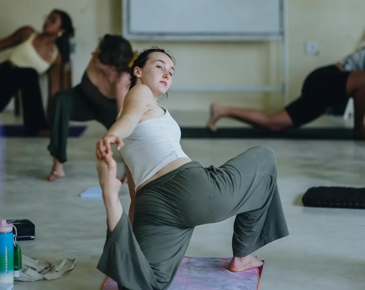 Students practicing yoga at Vinyasa Yoga Academy Bali