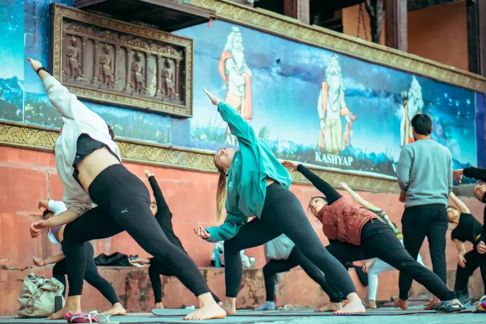 Yoga Class in Progress at Vinyasa Yoga Academy