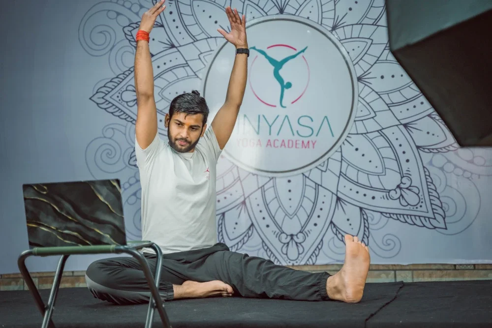 Meditation by the Ganga River in Rishikesh