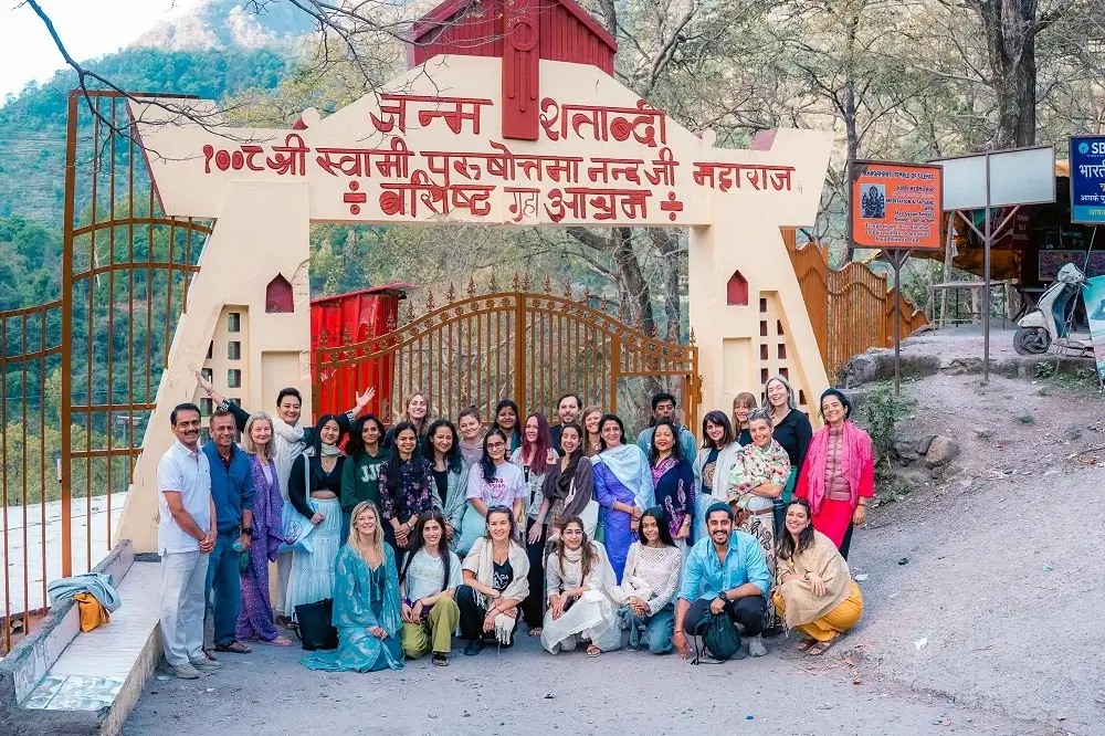Students at 300 Hour Kundalini Yoga Teacher Training ceremony in Rishikesh