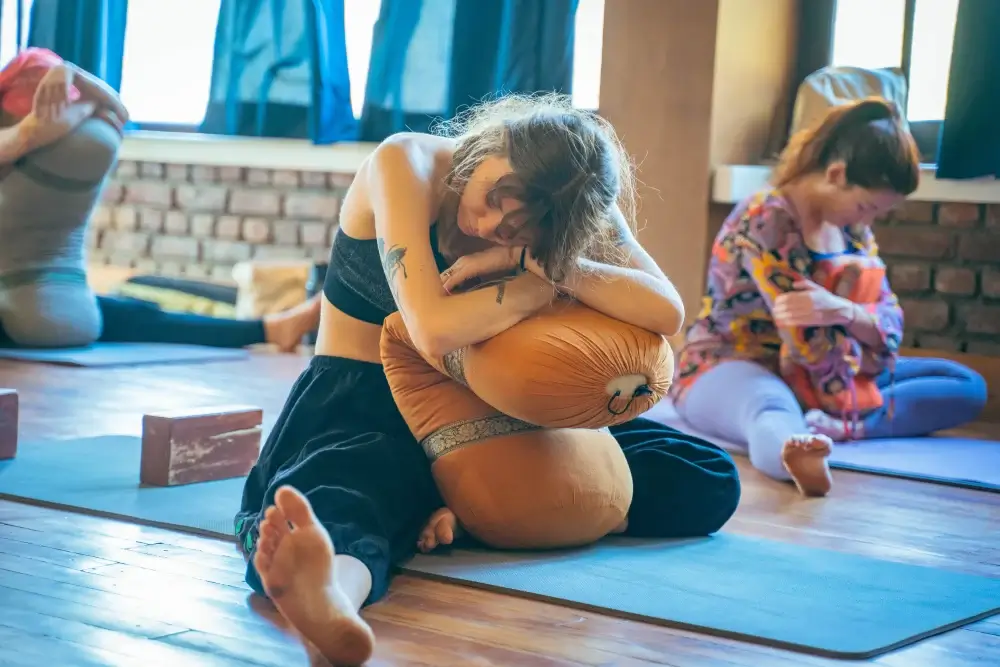 Student at our Prenatal Yoga Teacher Training in Rishikesh