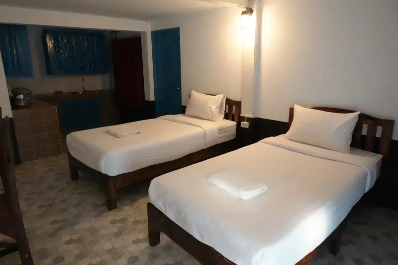 Twin room at the Chiang Mai retreat campus