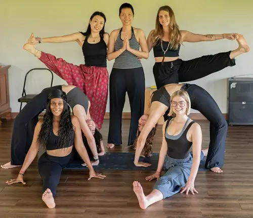 Ashtanga and Vinyasa practice in the shala