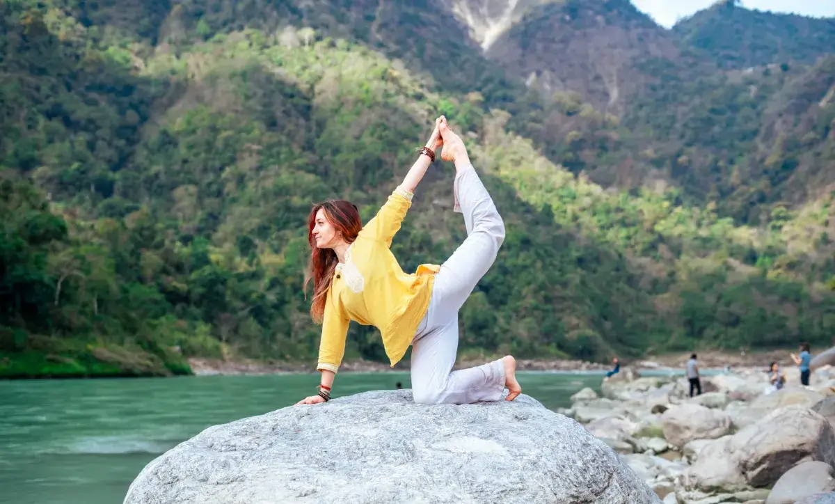 200 Hour YTTC Yoga Practice Session in Rishikesh