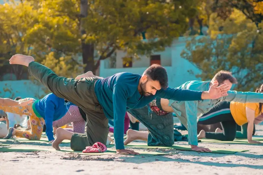 300 Hour YTTC Yoga Practice Session in Rishikesh