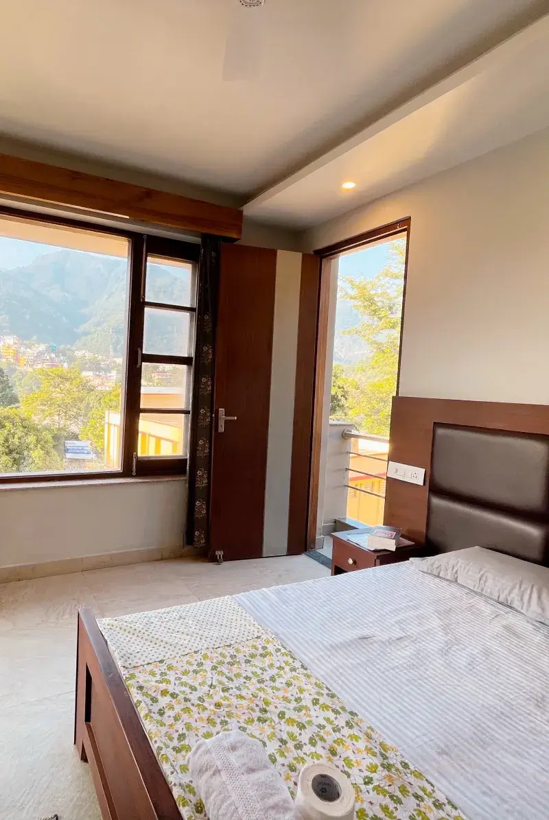 Yoga Guru Leading Session at Retreat Center