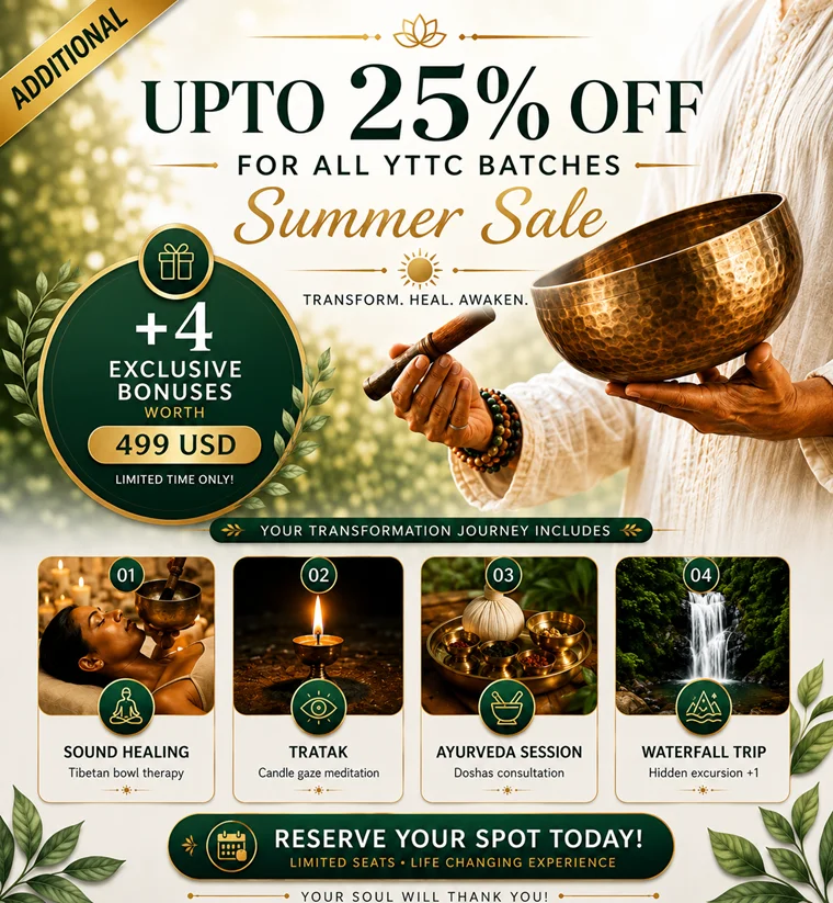 25% OFF YTTC - Free Workshop Offer