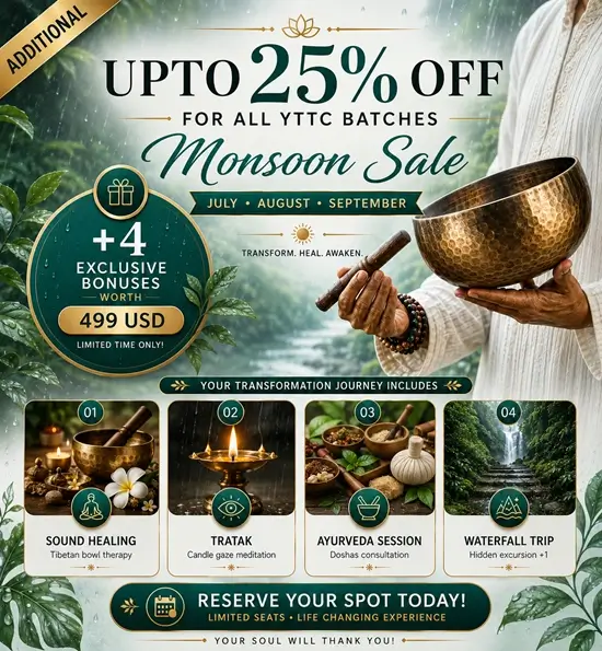 25% OFF YTTC - Free Workshop Offer