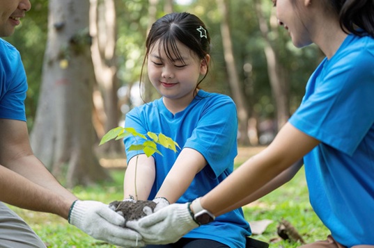 People Planting a Tree Together