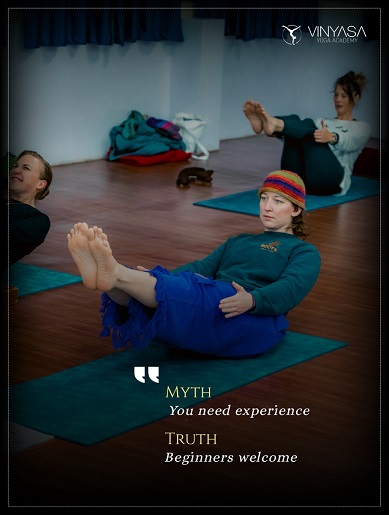 Student Performing Boat Pose also known as Naukasana During YTTC