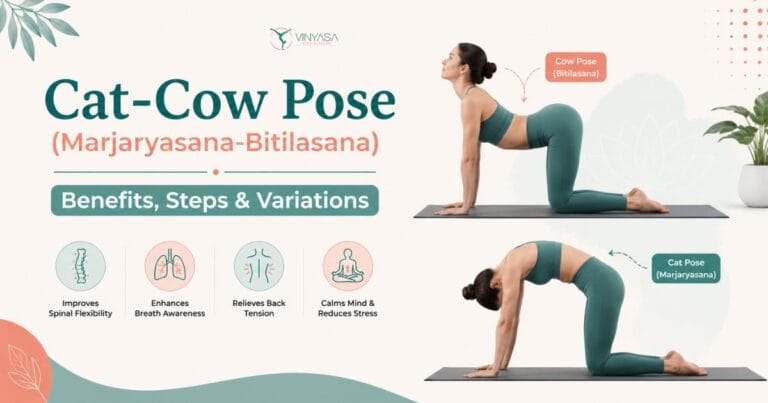Cat Cow Pose (Marjaryasana-Bitilasana): Benefits, Steps & Variations
