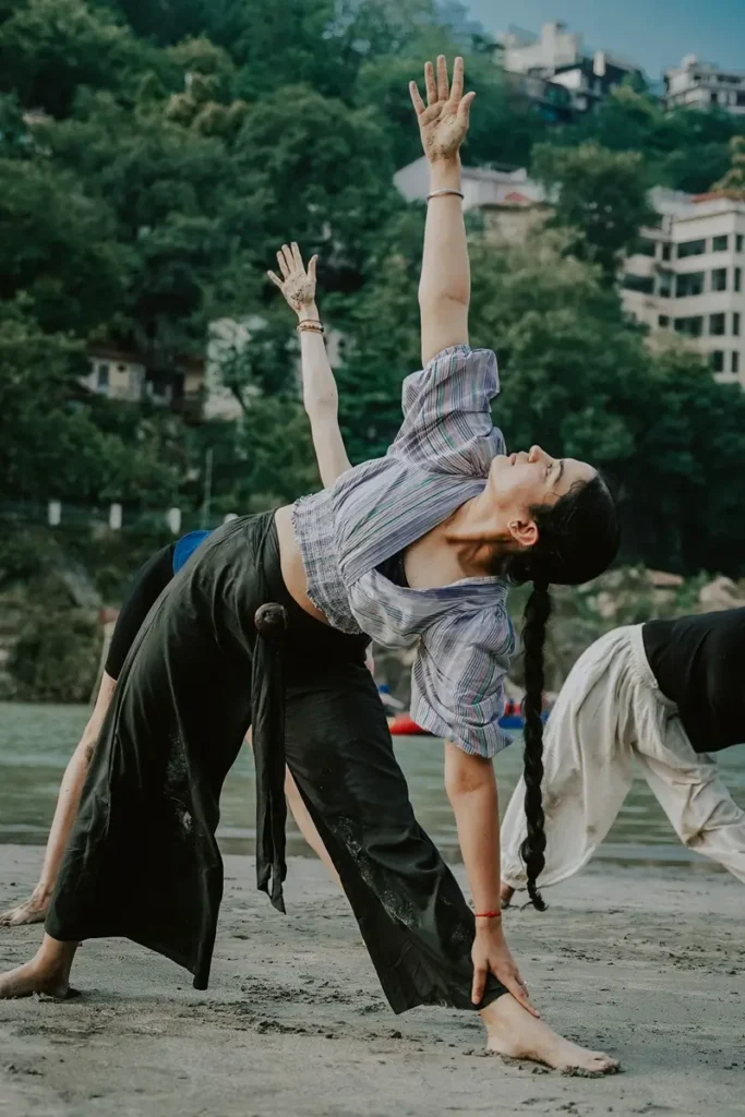 Vinyasa yoga side angle pose