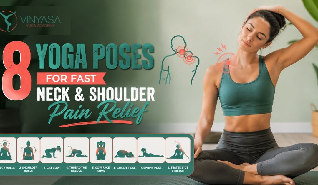 8 Yoga Poses For Fast Neck and Shoulder Pain Relief
