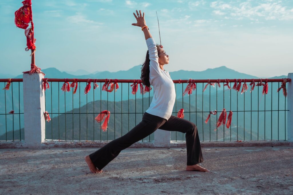 Student Performing Low Lunge (Anjaneyasana) During Yoga Teacher Training at Vinyasa Yoga Academy