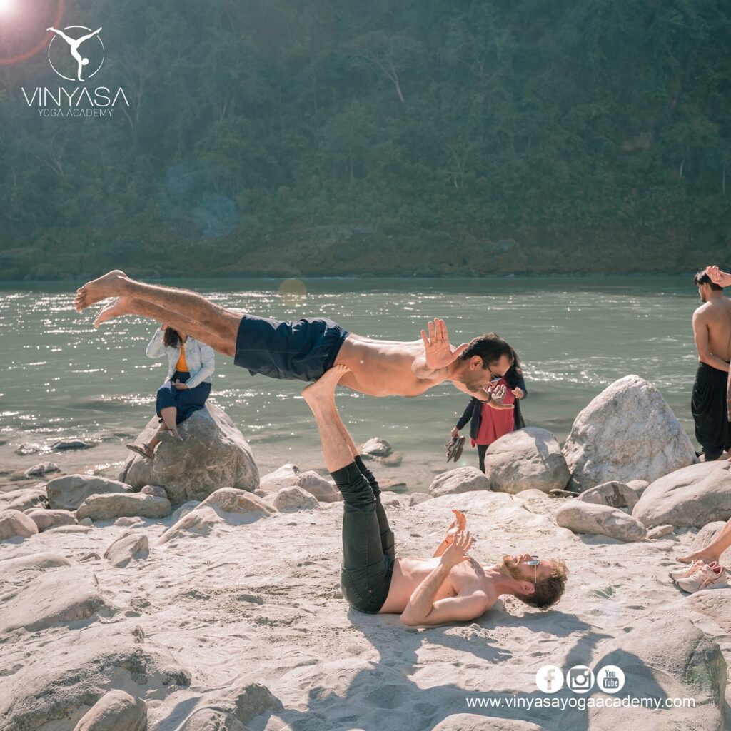 Student Performing Acro Yoga