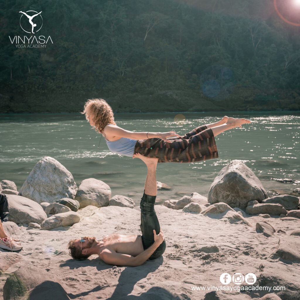 Student Performing Acro Yoga