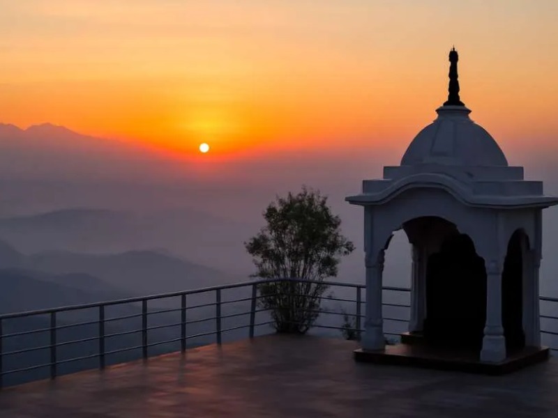 Sunrise at Kunjapuri Devi Temple