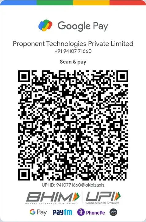 UPI QR Code - Pay via Google Pay, PhonePe, Paytm, BHIM